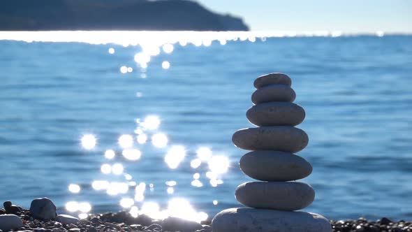 Zen Stones on Beach for Perfect Meditation alt