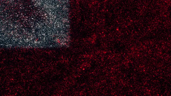 Tonga Flag With Abstract Particles