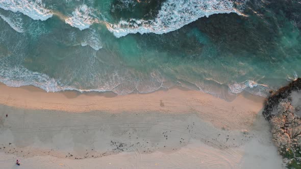 Aerial Drone Footage of Trigg Beach, Perth, Western Australia at sunset