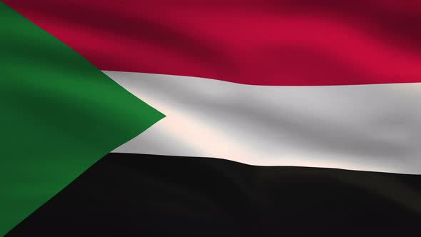 Sudan Windy Flag Background 4K alt