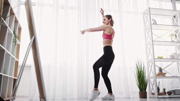 Dancing Hobby Zumba Workout Fit Woman Practicing alt