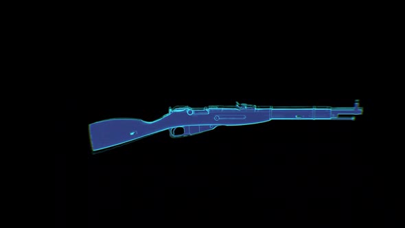 Karabine Sniper Rifle Hologram Loop Rotation alt