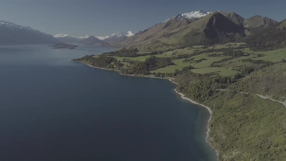Lake Wakatipu aerial footage