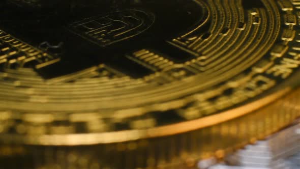 Golden Cryptocurrencys Bitcoin Coin.