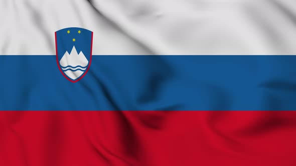 Slovenia flag seamless waving animation