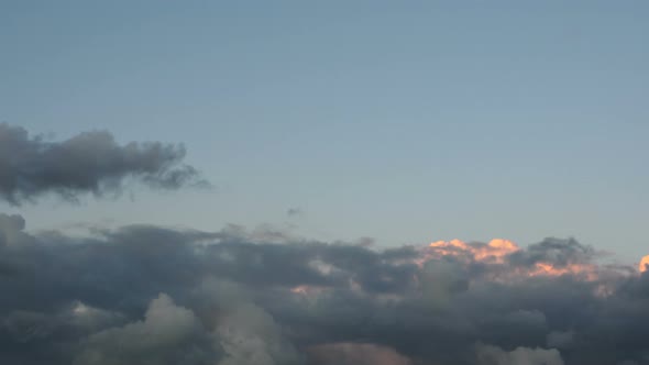 View of Turbulence Clouds Time-lapse