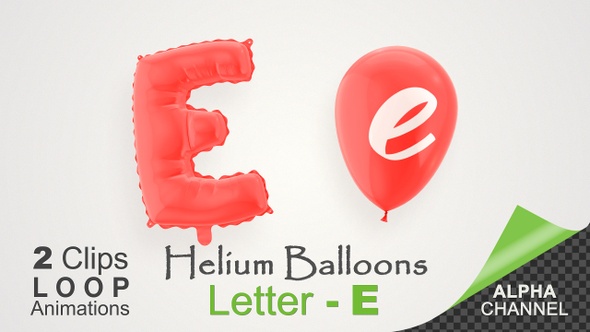 Balloons With Letter – E