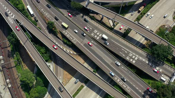 Top view of Hong Kong traffic alt