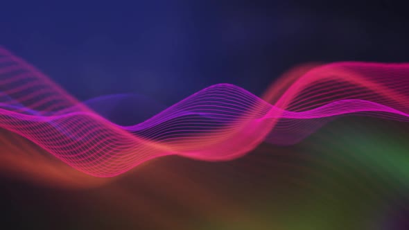 Abstract Music Wave Technology Background