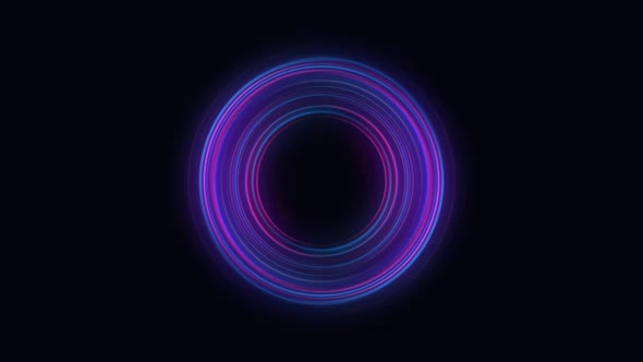 Abstract Glowing colorful Circle Round Animation