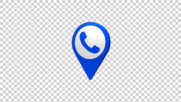 Telephone Map Pin Location Icon alt