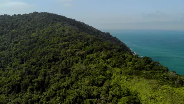 rainforest revealing sea aerial footage 4k in ubatuba alt