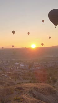 Cappadocia Turkey  Vertical Video of Balloon Launch alt