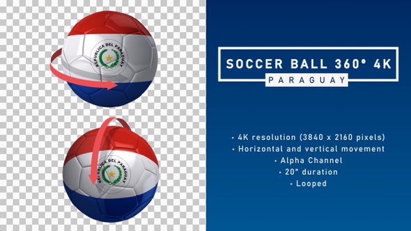 Soccer Ball 360º 4K - Paraguay