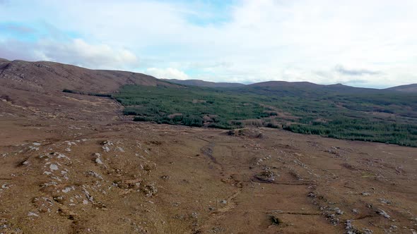 Aerial View of Gweebarra River Between Doochary and Lettermacaward in Donegal - Ireland alt