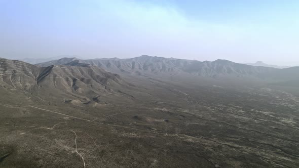 DRONE DAY CLOUDY NORTH COAHUILA MEXICO SEMI-DESERT MOUNTAIN LA AZUFROSA AREA alt
