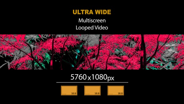 UltraWide HD Abstract Tree Rotating 03