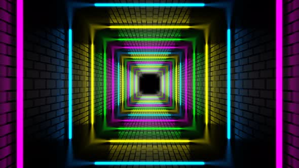 Abstract Colorful Tunnel 4K