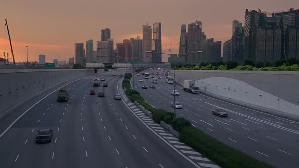 Evening Traffic in Singapore