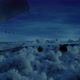 Airplane Jumbo Jet Fyling Over Storm Clouds At Night Moonlight Seamless Loop - VideoHive Item for Sale