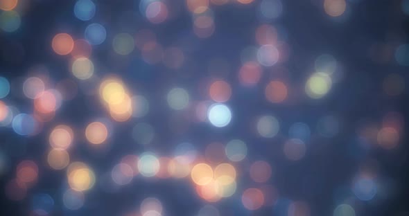 Background With Beautiful Golden Bokeh Circles And Rain Fall Light Ray Slow Motion Loop Able