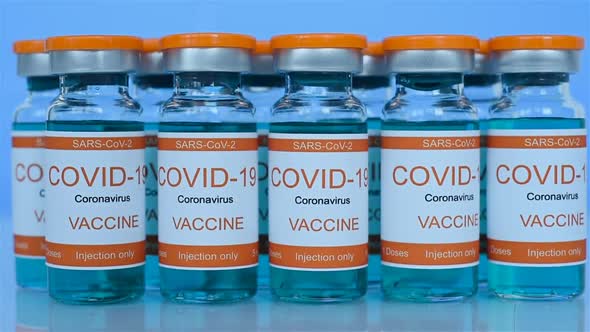 Vaccine COVID-19 In Glass Bottle