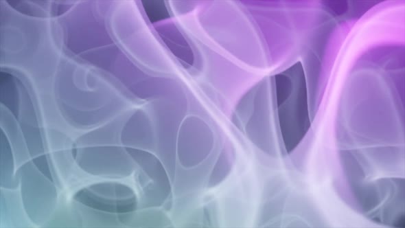 Loop animation. Rendered blue purple smoke. Abstract waving background