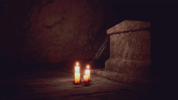 Old Dark Stone Underground Catacombs