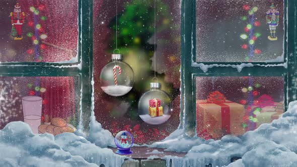 Christmas Window Loop Background alt