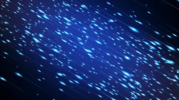 Blue Shooting Stars Moving Loop Background