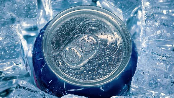 Aluminum Soda Tin Can Lid Cover of Soft Drink on Ice Goes Around the Circle alt