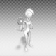 Cartoon 3D Woman - Show Light Bulb - VideoHive Item for Sale