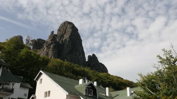 Natural beauty of Stara planina mountain 4K 2160p 30fps UltraHD footage - Cliffs over highest point  alt