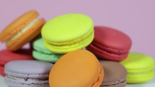 Colorful Macaroons are rotating alt