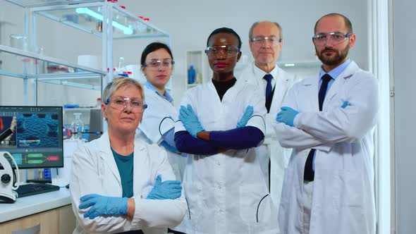 Professional Multiethnic Medical Staff Looking at Camera alt