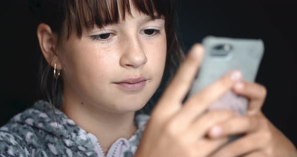 Teenager Girl Use Smartphone