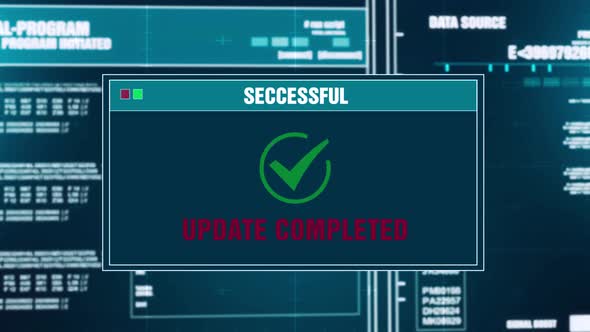 Software Update Progress Warning Message Update Completed Alert On Screen alt