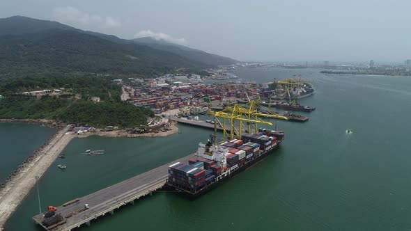 Flycam Da Nang Port in Asia