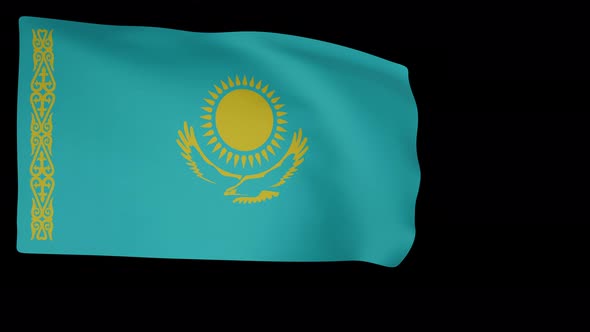 National Flag of Kazakhstan alt