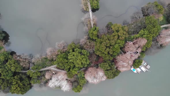 Aerial Photography Of The South Shuting Wharf In Xiaoyingzhou Island West Lake Hangzhou Zhejiang