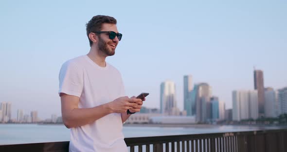 Attractive and Handsome Young Man with Beautiful Smile  alt