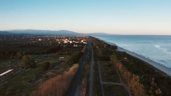 Locri City on the Coast of the Mediterranean Sea in Calabria alt