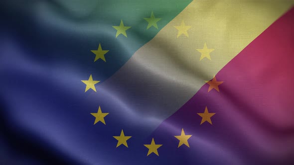 EU Congo Republic Of The Flag Loop Background 4K