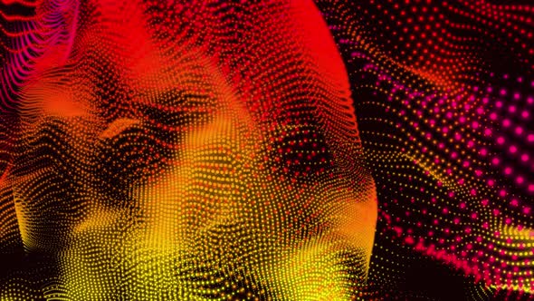 Abstract red colorful particle tech swirly line animation 4k background alt