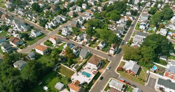 Sayreville NJ Town Aerial Panoramic View is a Small Town alt