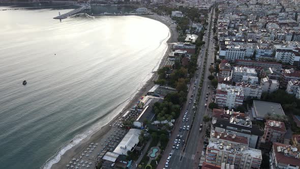 Alanya, Turkey - a Resort Town on the Seashore. Aerial View alt