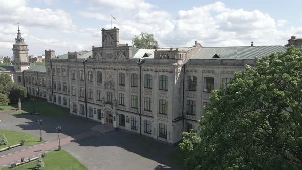 Kyiv. Ukraine. Kyiv Polytechnic Institute. Aerial View. Flat, Gray alt