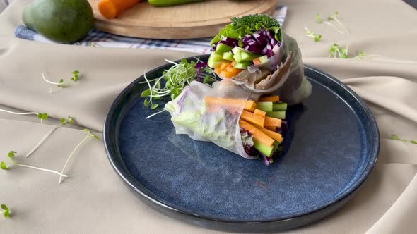 Spring Rolls With Fresh Vegetables