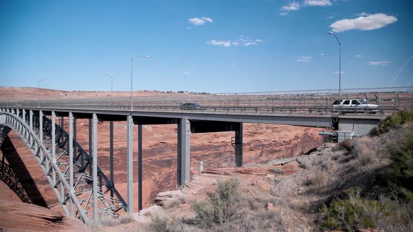 Glen Canyon Dam in Summer Season USA Slow Motion alt