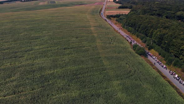 Orthodox Christians go on a religious procession alt